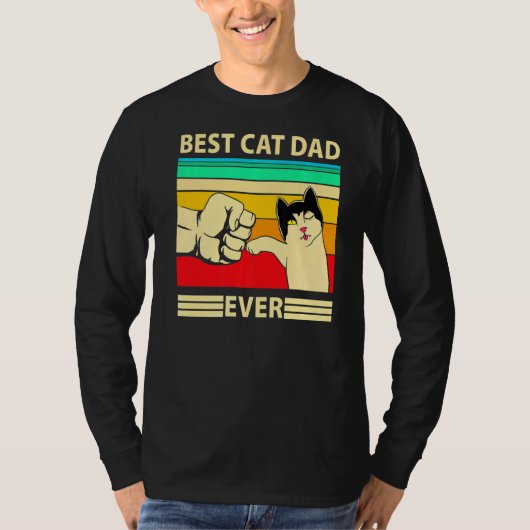 Beste kat papa met kat t-shirt (Voorkant)