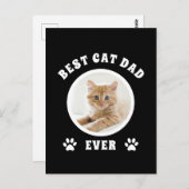 Beste kat papa ooit aangepaste foto aangepast briefkaart (Voorkant / Achterkant)