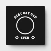 Beste kat papa ooit aangepaste foto aangepast fotoplaat (Voorkant)