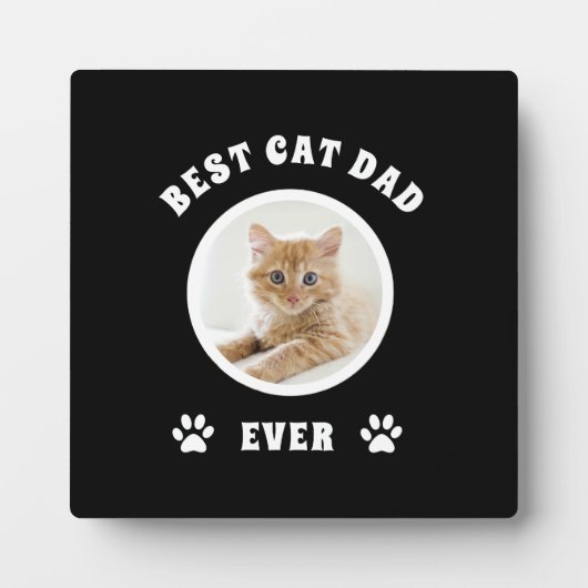 Beste kat papa ooit aangepaste foto aangepast fotoplaat (Voorkant)