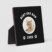 Beste kat papa ooit aangepaste foto aangepast fotoplaat (Voorkant)