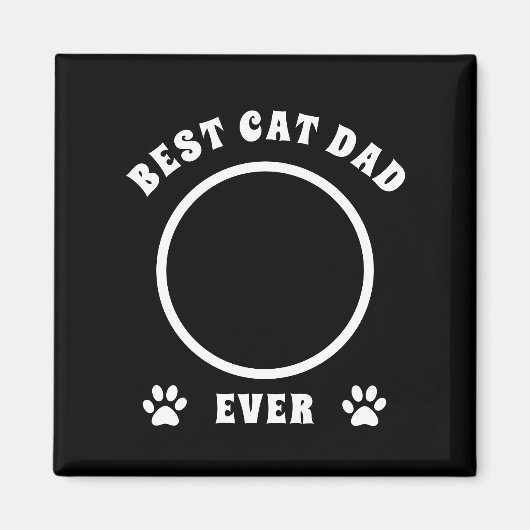 Beste kat papa ooit aangepaste foto aangepast magneet (Voorkant)
