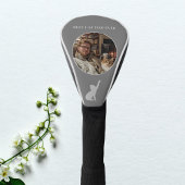 Beste kat papa ooit aangepaste foto - donkergrijs golfheadcover