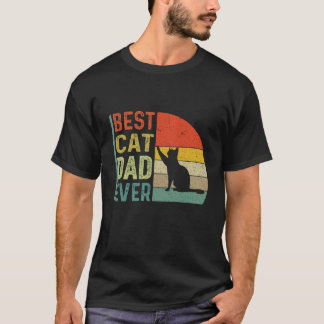 Beste kat papa ooit Amerikaanse vlag papa Vaderdag T-shirt