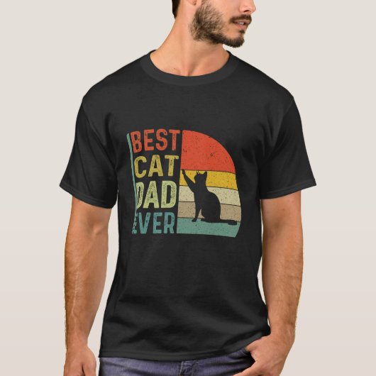 Beste kat papa ooit Amerikaanse vlag papa Vaderdag T-shirt (Voorkant)