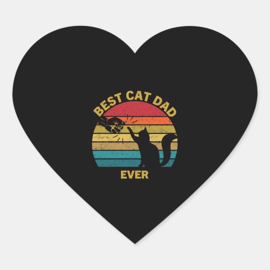 beste kat papa ooit classic t Shirt Hart Sticker (Voorkant)