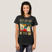 Beste kat papa ooit de eerste bop - beste kat vade t-shirt (Voorkant volledig)