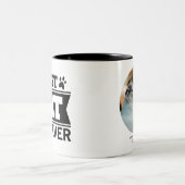 Beste kat papa ooit Gepersonaliseerd kat foto Tweekleurige Koffiemok (Center)