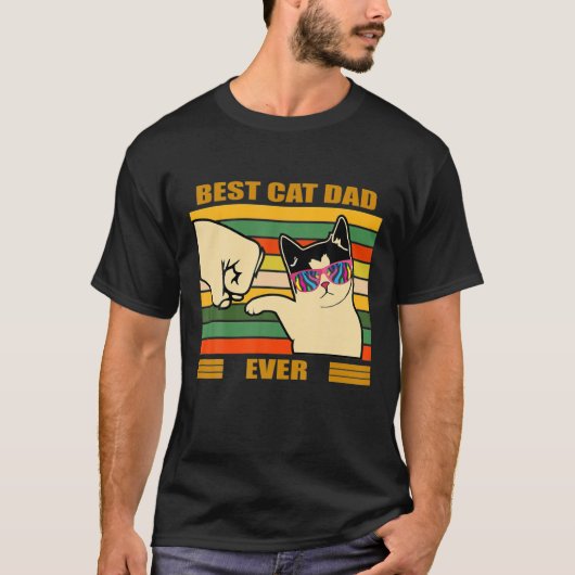 Beste kat papa ooit grappige kat papa t-shirt (Voorkant)