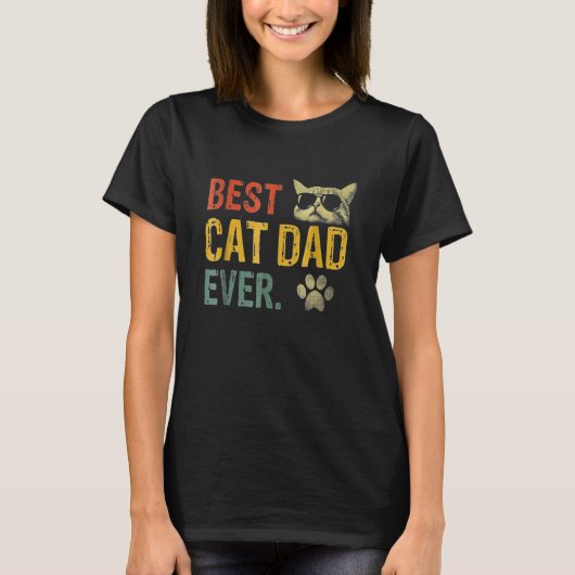  beste kat papa ooit kat papa t-shirt (Voorkant)