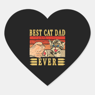 Beste kat papa ooit kat papa vaders dag verjaardag hart sticker