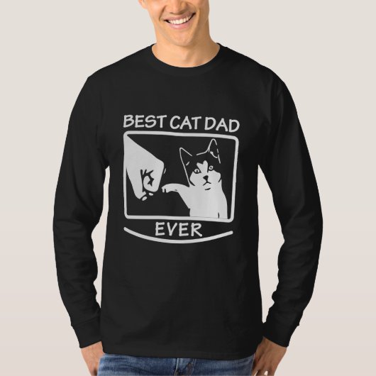 Beste kat papa ooit - Lange hoes Shirt (Voorkant)