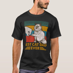 Beste kat papa ooit poot vuist pomp kat papa kat e t-shirt