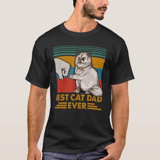 Beste kat papa ooit poot vuist pomp kat papa kat e t-shirt (Voorkant)