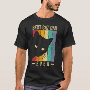 Beste kat papa ooit retro kat papa geschenken fa t-shirt