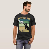 Beste kat papa ooit - Retro T-shirt (Voorkant volledig)