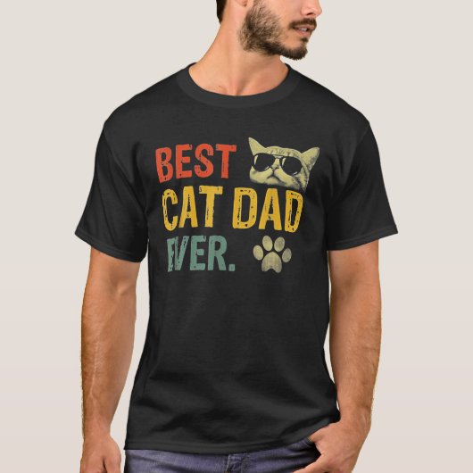  beste kat papa ooit T Cat papa T-shirt (Voorkant)