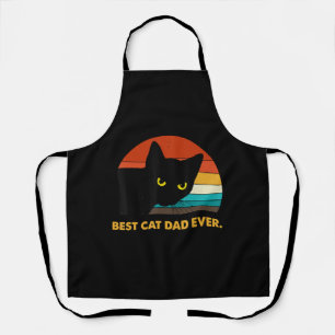 Beste kat papa ooit T Shirt zwart kat papa Schort