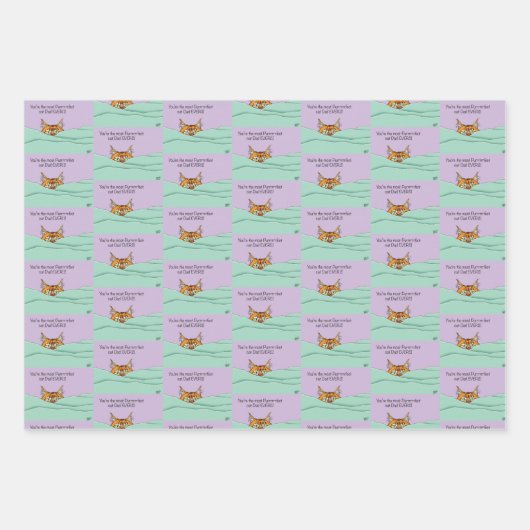 Beste kat papa ooit! Vaderdag Inpakpapier Vel (Voorkant)