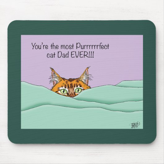 Beste kat papa ooit! Vaderdag Muismat (Voorkant)