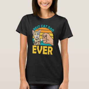 Beste kat papa ooit Vaderdag papa Gezegden Fathe T-shirt