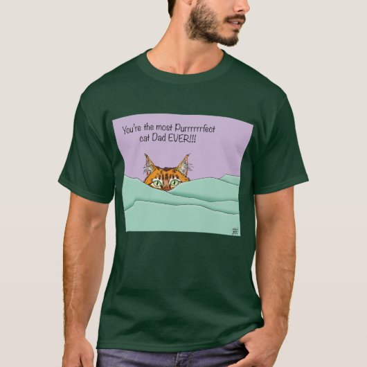 Beste kat papa ooit! Vaderdag T-shirt (Voorkant)
