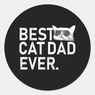 Beste kat papa ooit vaders dag grappige kat voor p ronde sticker