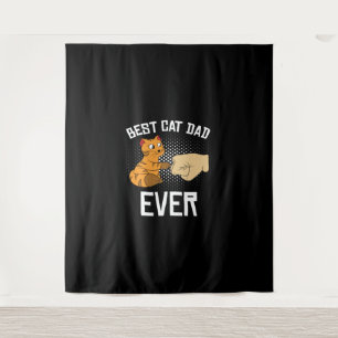 Beste kat papa ooit vuistbump thema kat papa huisd wandkleed
