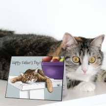 Beste Kat Papa Smoeie Tabby Kat Vaderdag Groen