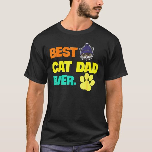 beste kat papa t-shirt (Voorkant)