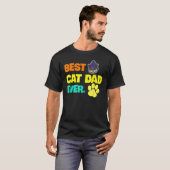 beste kat papa t-shirt (Voorkant volledig)