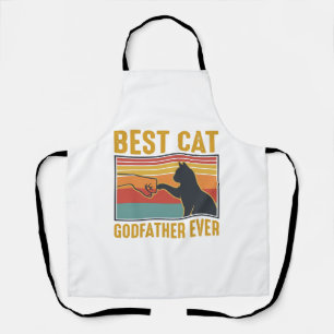 Beste kat peetvader ooit vintage kat vector ontwer schort