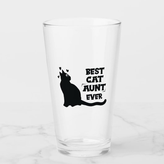 Beste kat tante ooit kat liefhebber glas (Voorkant)