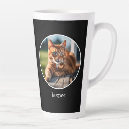 Beste Kat Vader Huisdier Eigenaar Aangepaste Foto Latte Mok