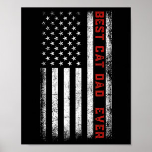 Beste kat vader ooit Amerikaanse vlag Vader vader  Poster