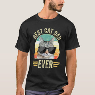  beste kat vader ooit bril retro Fathers Da T-shirt
