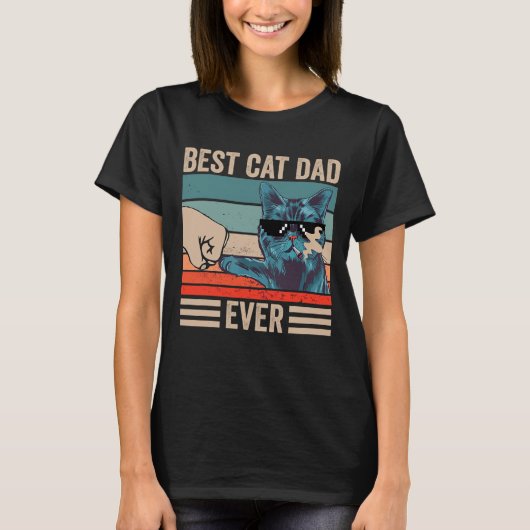 beste kat vader ooit bump vuist Vaderdag G T-shirt (Voorkant)