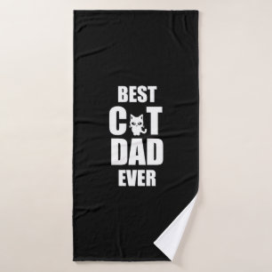 Beste kat vader ooit, Funny Cat Shirt, kat vader S Badhanddoek