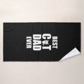 Beste kat vader ooit, Funny Cat Shirt, kat vader S Badhanddoek (Badhanddoek)