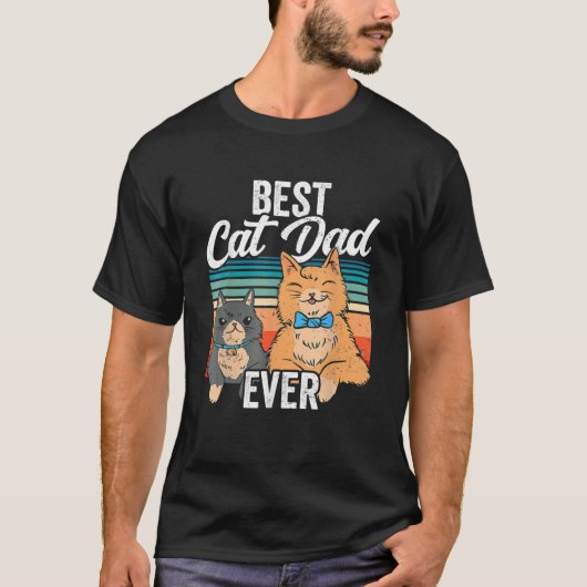 Beste kat vader ooit grappige kat Lover Gift Fathe T-shirt (Voorkant)