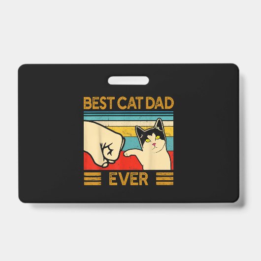 Beste kat vader ooit grappige kat papa badge (Voorzijde)
