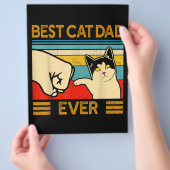 Beste kat vader ooit grappige kat papa flyer (Hand)