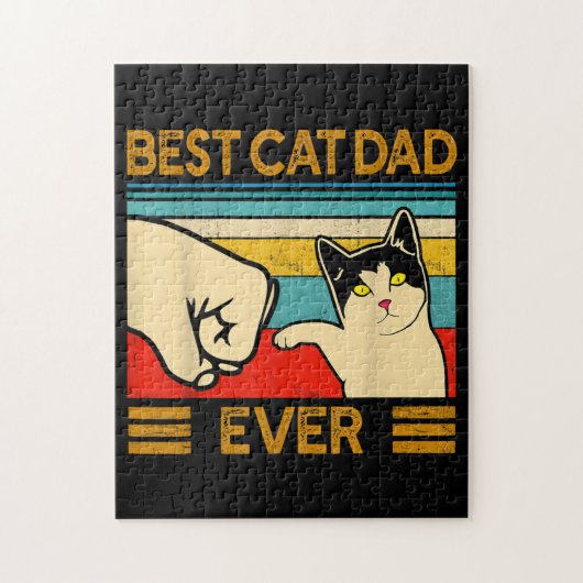 Beste kat vader ooit grappige kat papa legpuzzel (Verticaal)