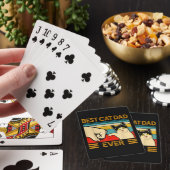 Beste kat vader ooit grappige kat papa pokerkaarten (Insitu)