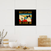 Beste kat vader ooit grappige kat papa poster (Keuken)