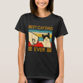 Beste kat vader ooit grappige kat papa t-shirt (Voorkant)