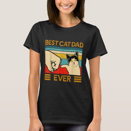 Beste kat vader ooit grappige kat papa t-shirt (Voorkant)