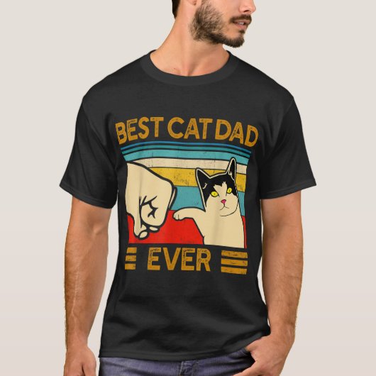 Beste kat vader ooit grappige kat papa t-shirt (Voorkant)
