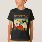 Beste kat vader ooit grappige kat papa t-shirt (Voorkant)