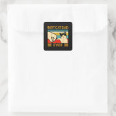 Beste kat vader ooit grappige kat papa vierkante sticker (Tas)